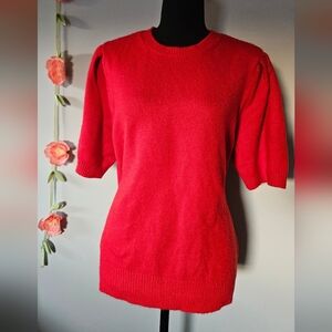 Ann Taylor Puffed Short Sleeves Sweater Size XL